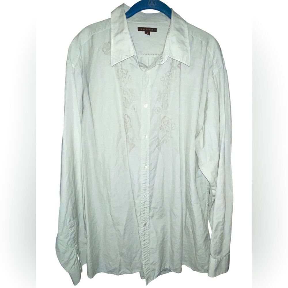 SALTAIRE Embroidered Button Down Shirt